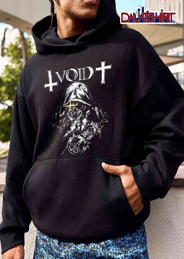 Void grim reaper holding peace sign and rose shirt