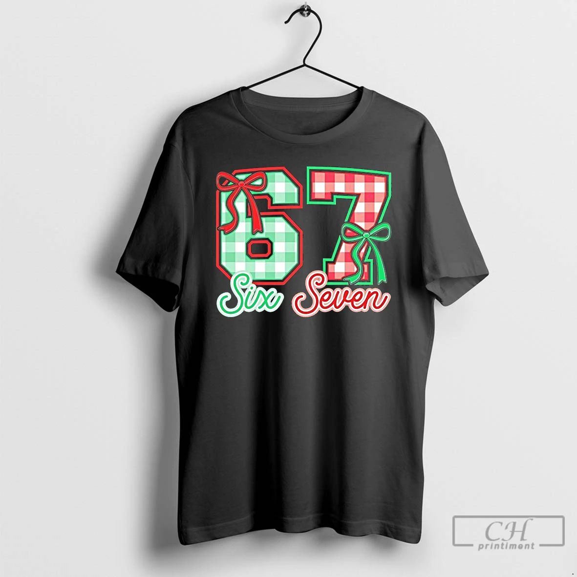 Premium Six Seven Bow Christmas T Shirts