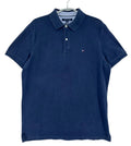 TOMMY HILFIGER Slim Fit Blue Polo Neck T-Shirt Men Size L