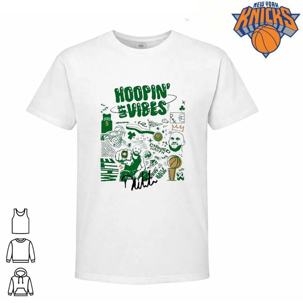 Derrick White Hoop Vibes Boston Celtics Championship Chipped Tooth Ring Doodle shirt