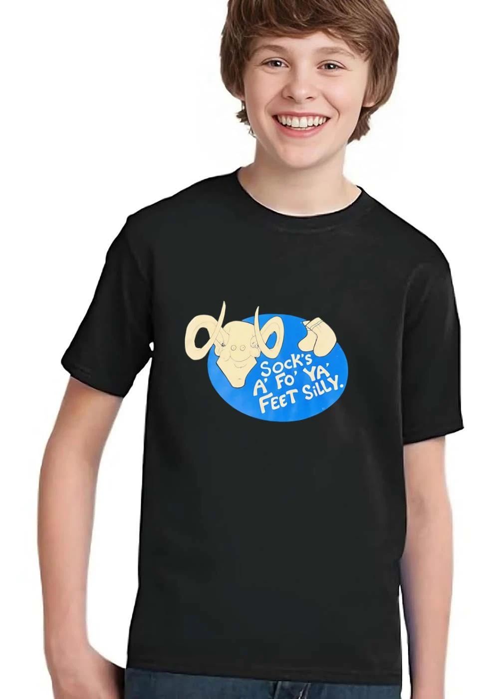 Socks A Fo Ya Feet Silly Cartoon Smiling Ram Head Blue Oval shirt