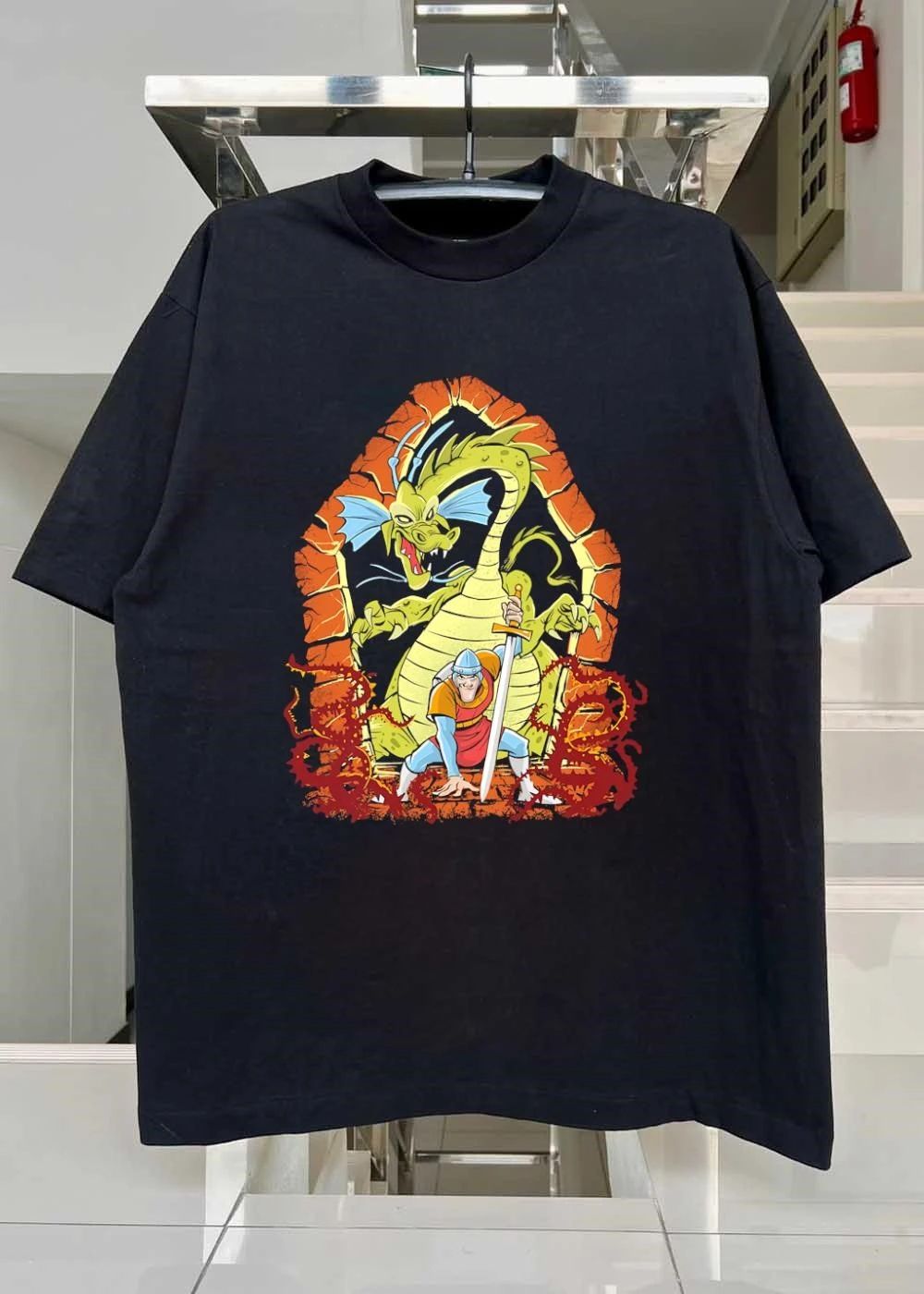 Dragons and Knights, Brave Warrior Confronts a Fearsome Beast, T-Shirt