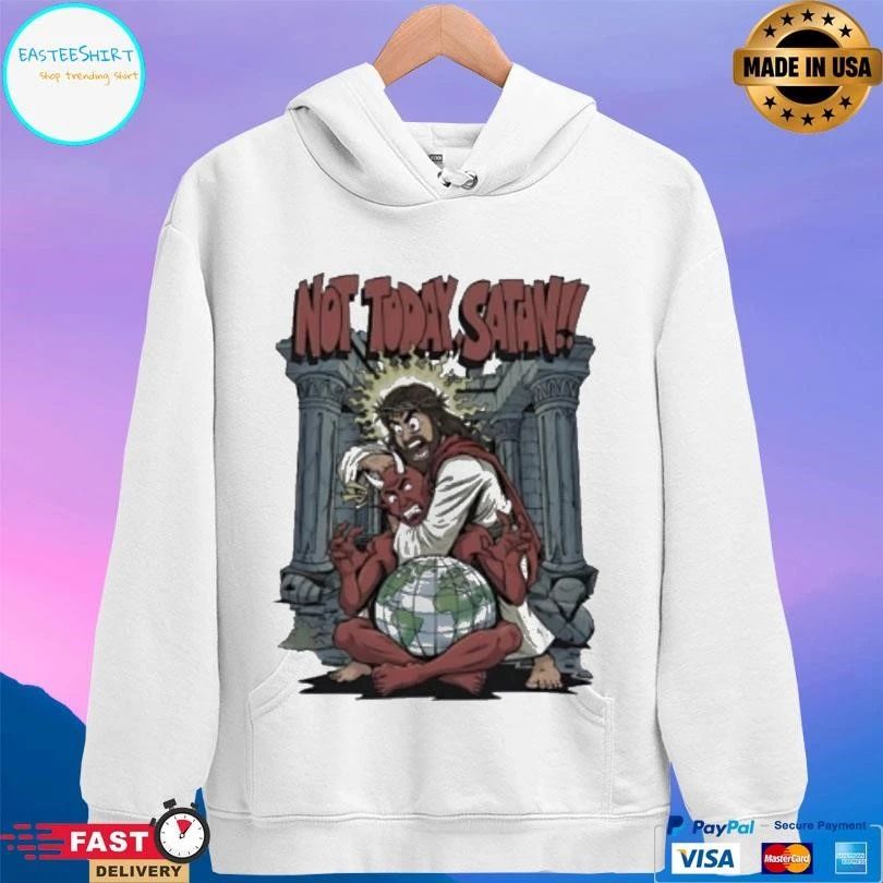 Jesus Strangling Devil Santa Not Today Satan T-shirts