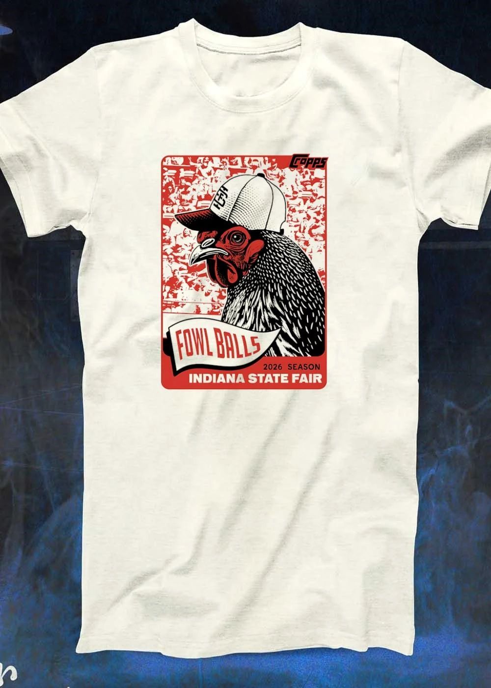 Copps Fowl Balls Indiana State Fair 2026 Season Chicken Baseball shirt