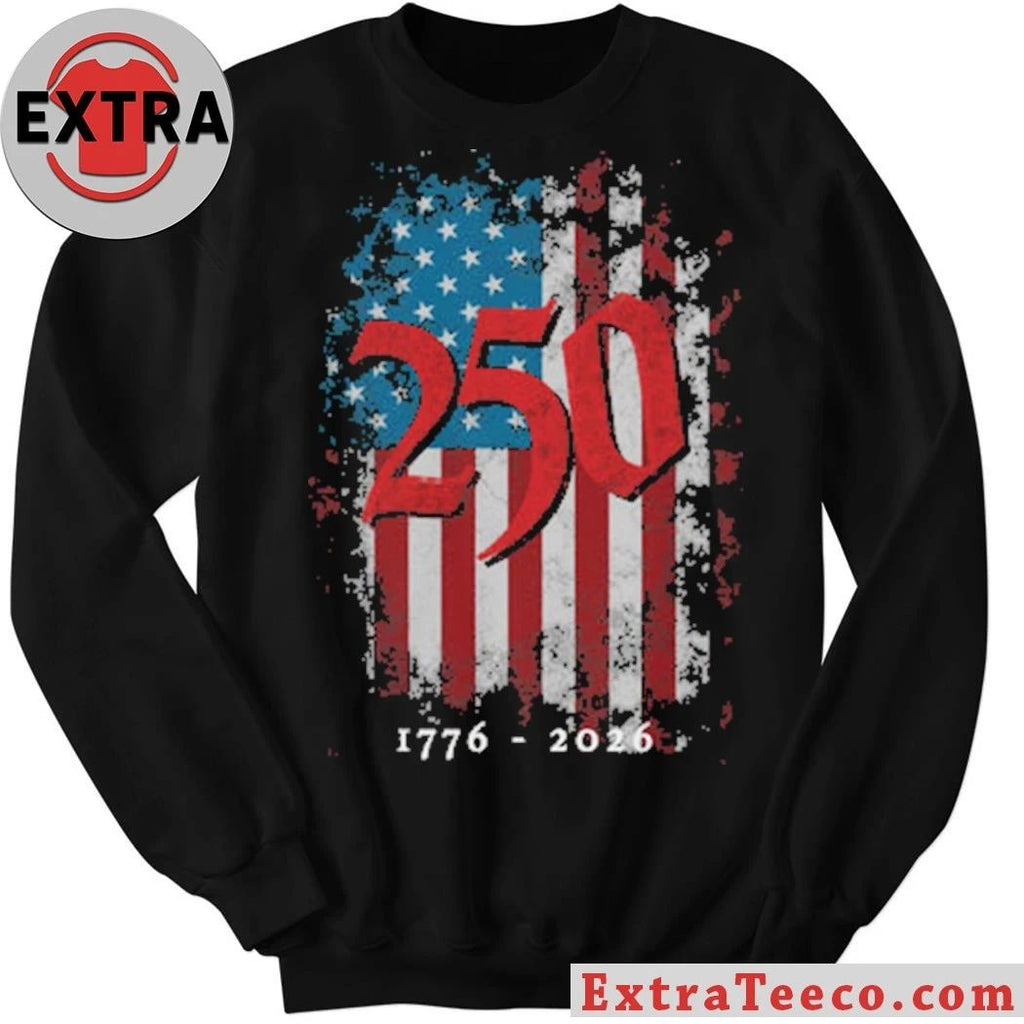 Original USA America 250 Years Grunge Flag 1776-2026 Shirt