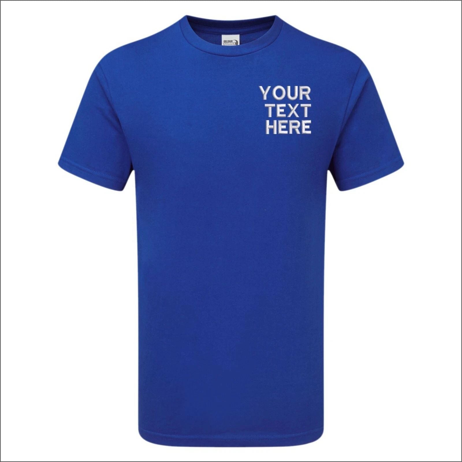 Personalised Custom Embroidered Gildan Hammer Heavyweight T-Shirt Thick Tee TOP