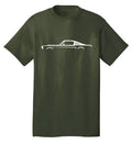 1965-66 Ford Mustang Silhouette t-shirt Classic Muscle Cars Racing Fastback 302
