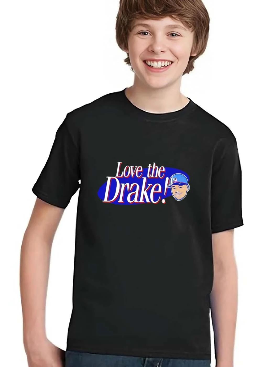 Love The Drake Baseball Player Caricature Helmet Bat Ball Oval shirt