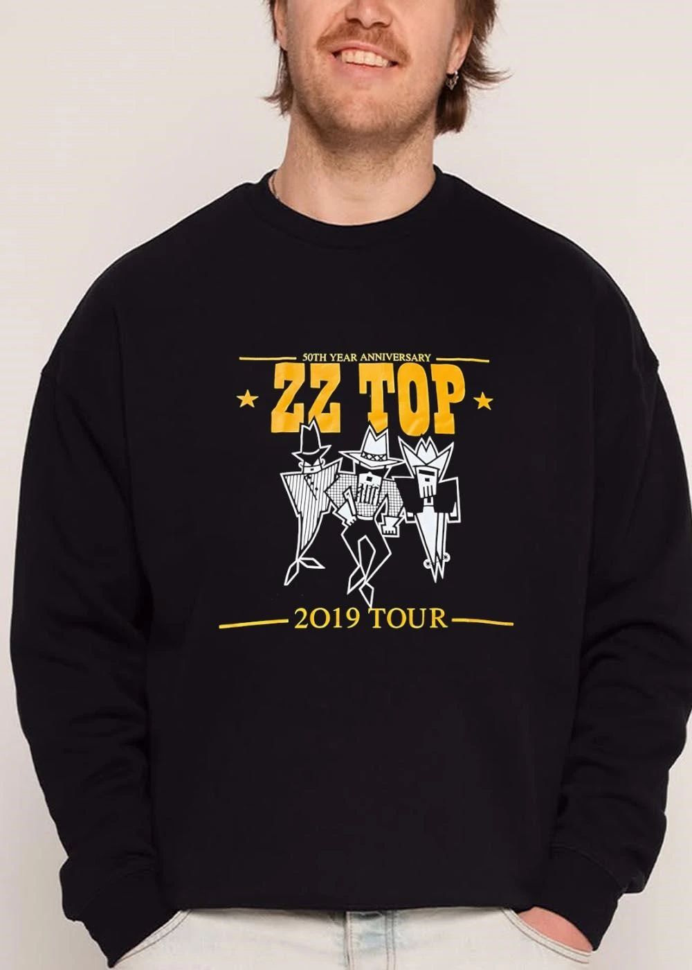 Zz Top 50th Year Anniversary 2019 Tour Stylized Band Member Caricatures shirt