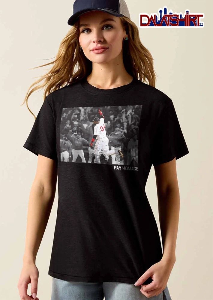 Boston Red Sox MLB Pay Homage David Ortiz Pointing Finger Selective Color Photo shirt