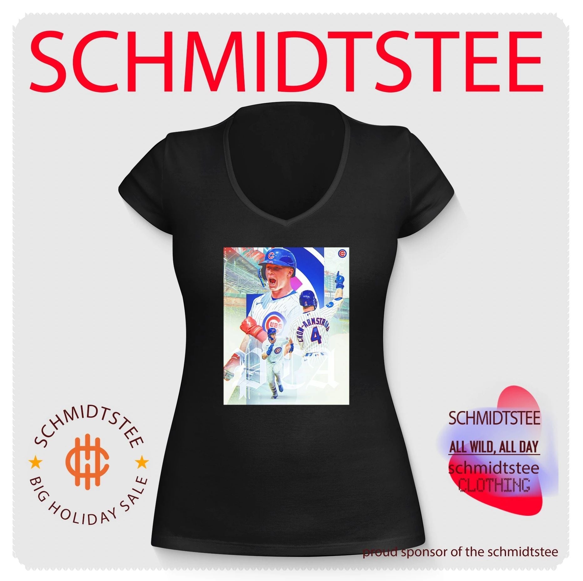 Chicago Cubs Pete Crow Armstrog in multiple action poses shirt