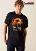 One Ring To Rule Them All Pixel Art Fellowship Silhouette Mountain Glow shirt