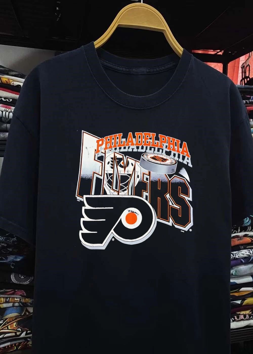 NHL Philadelphia Flyers Goalie Mask Logo Hockey Puck shirt