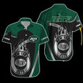 Personalized New York Jets Flame Gridiron Hawaiian Shirt