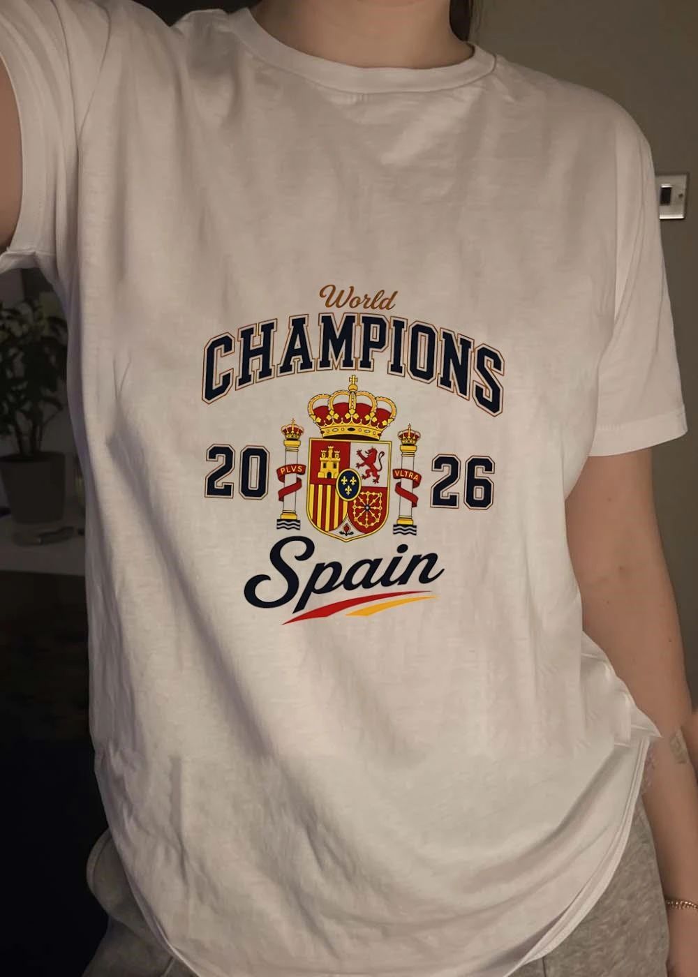 Spain World Champions 2026 Coat of Arms Graphic T-Shirt