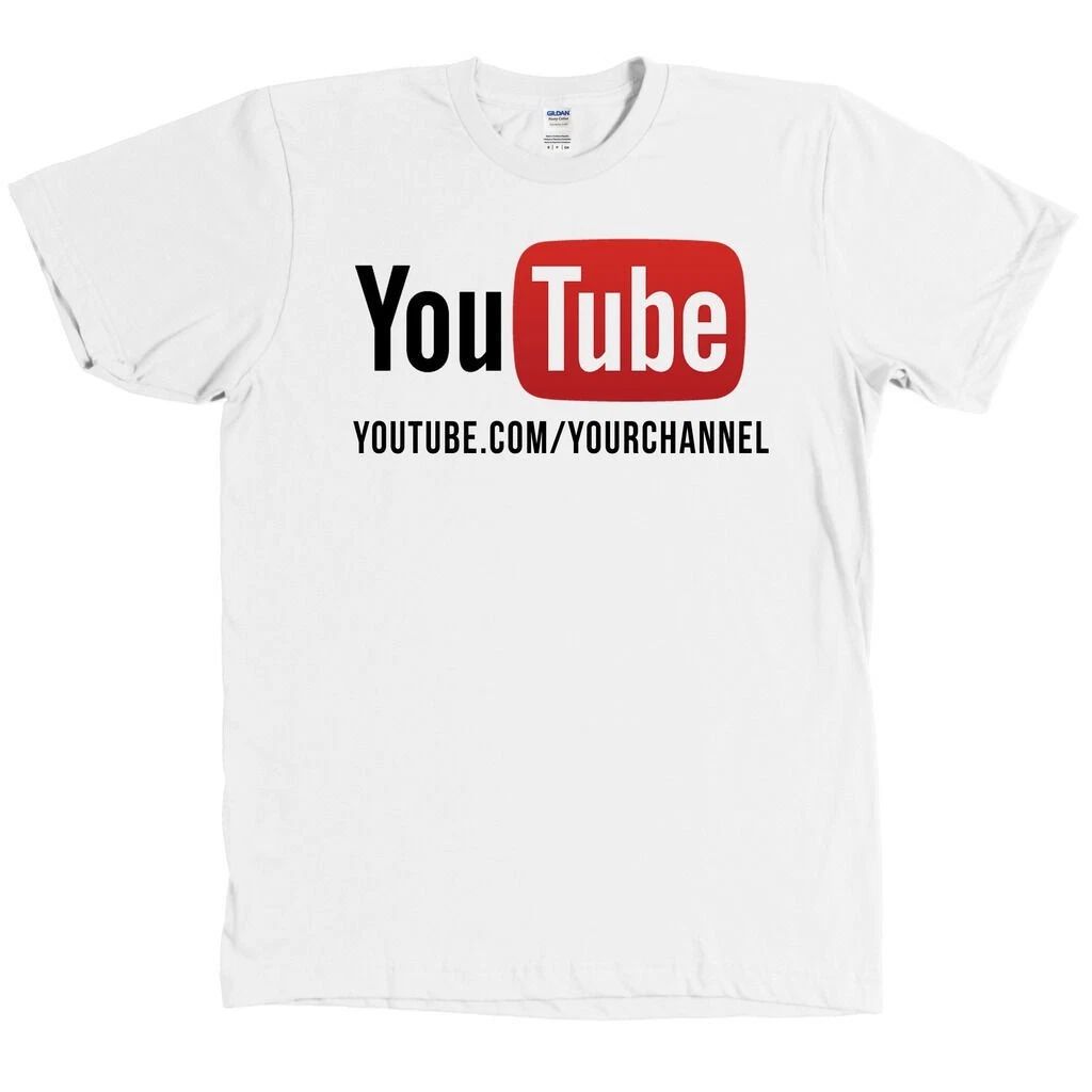 Men's Youtube T-Shirt Your Custom TEXT Shirt Your Channel Name