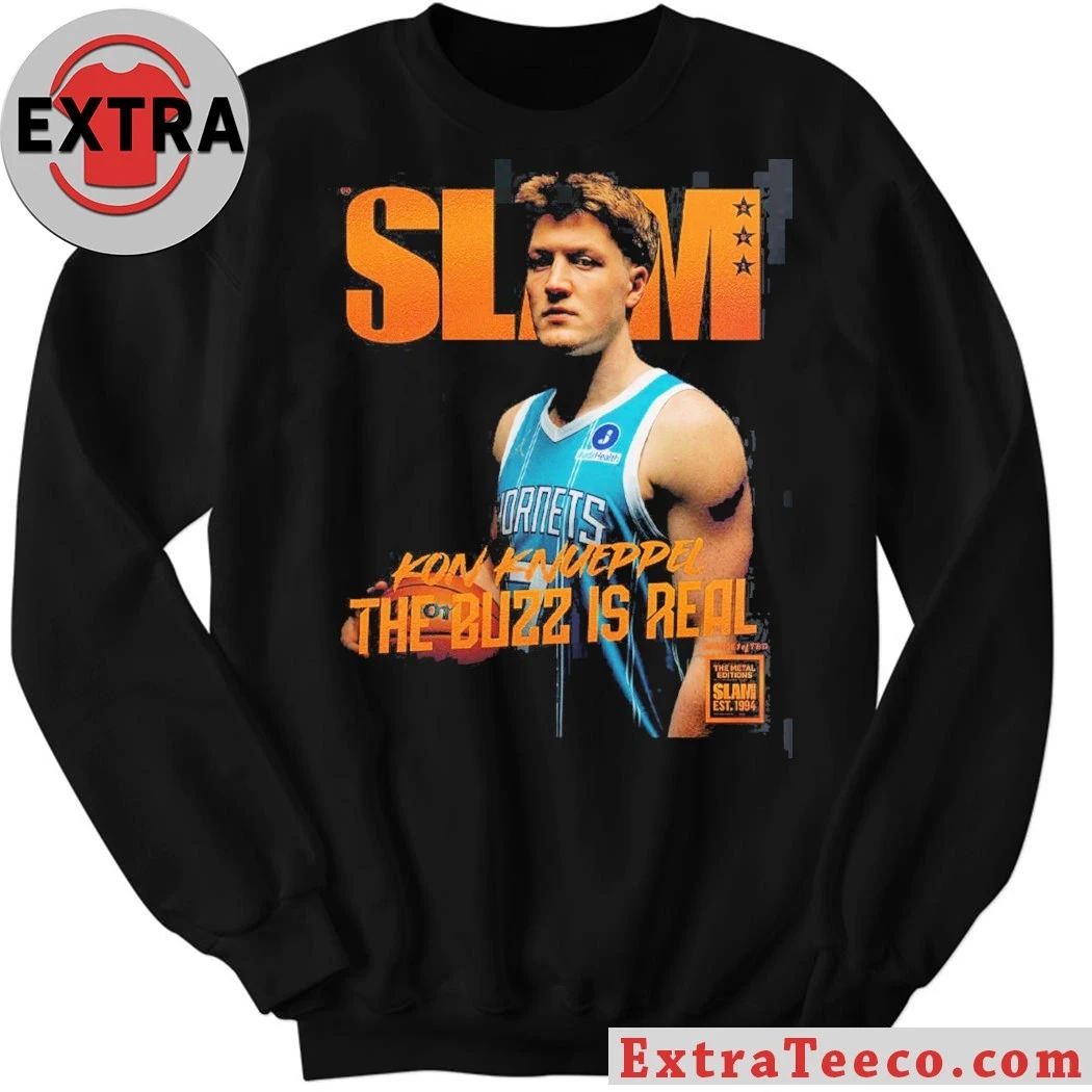 Kon Knueppel Charlotte Hornets SLAM 261 Cover The Buzz Is Real Orange Metal 2026 T-Shirt