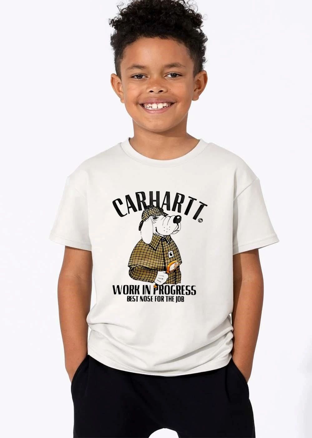 Carhartt Work In Progress Cartoon Hound Detective Dog shirt