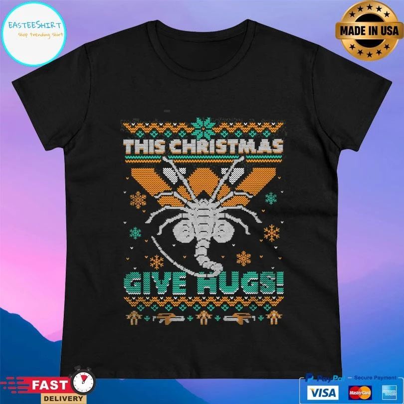 This Christmas Give Hugs Ugly Christmas Hugs 2025 T-shirts