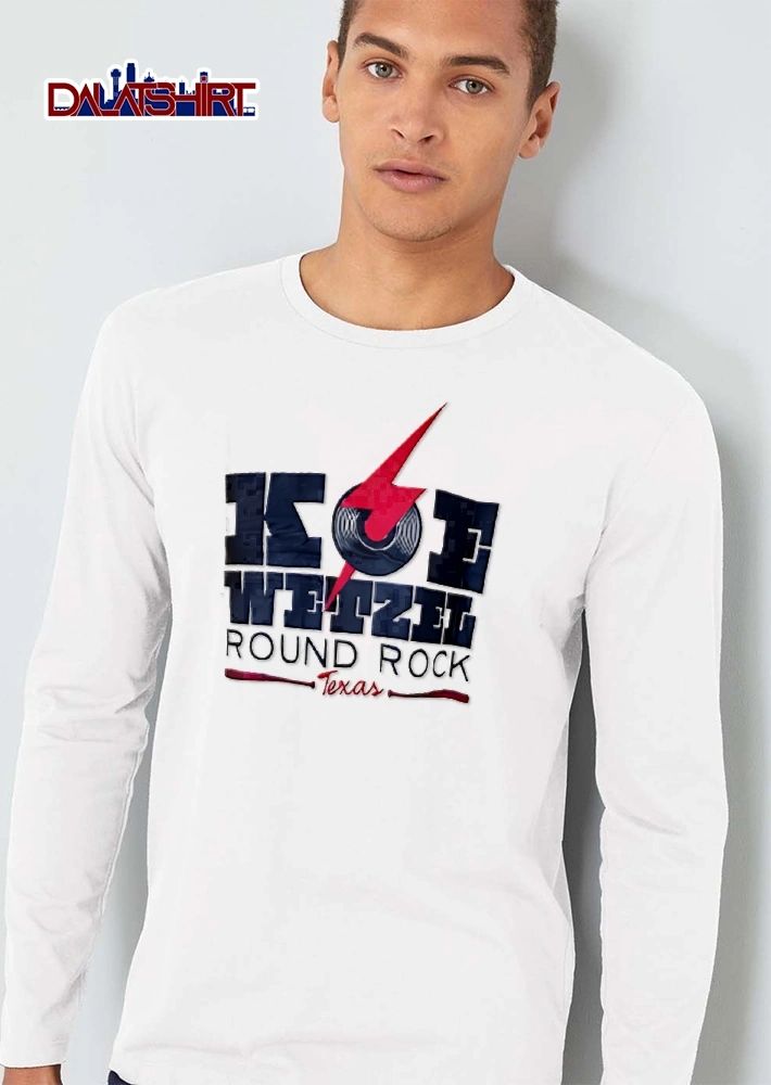 Koe Wetzel Round Rock Texas lightning bolt baseball bat shirt