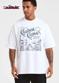 Greetings From Cabot Cove Murder Capital Of The World Magnifying Glass Coastal Village Line Art shirt