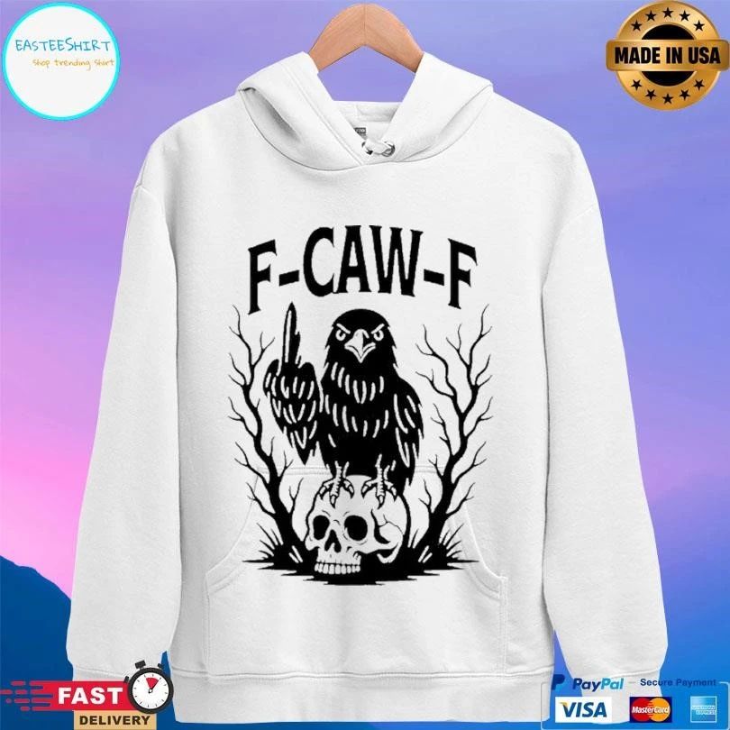 F Caw F Gothic Raven Middle Finger T-shirts