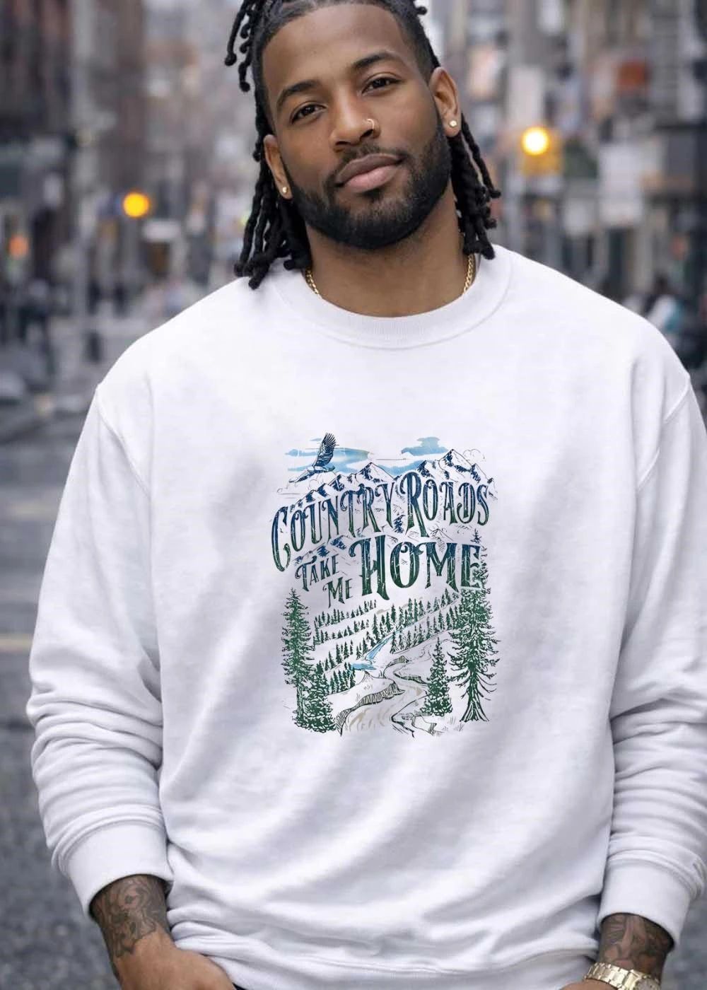 Apparel Country Roads Take Me Home Eagle Mountain Forest T-Shirt