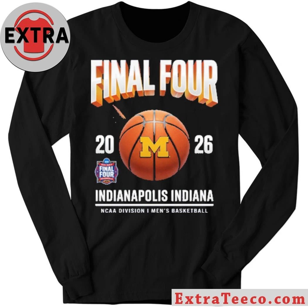 Michigan Wolverines 2026 NCAA Men’s Basketball Tournament March Madness Final Four Graphic T-Shirt