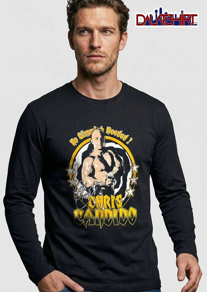 No Gimmick Needed Chris Candido Professional Wrestler Yellow Circle Stars Signature shirt