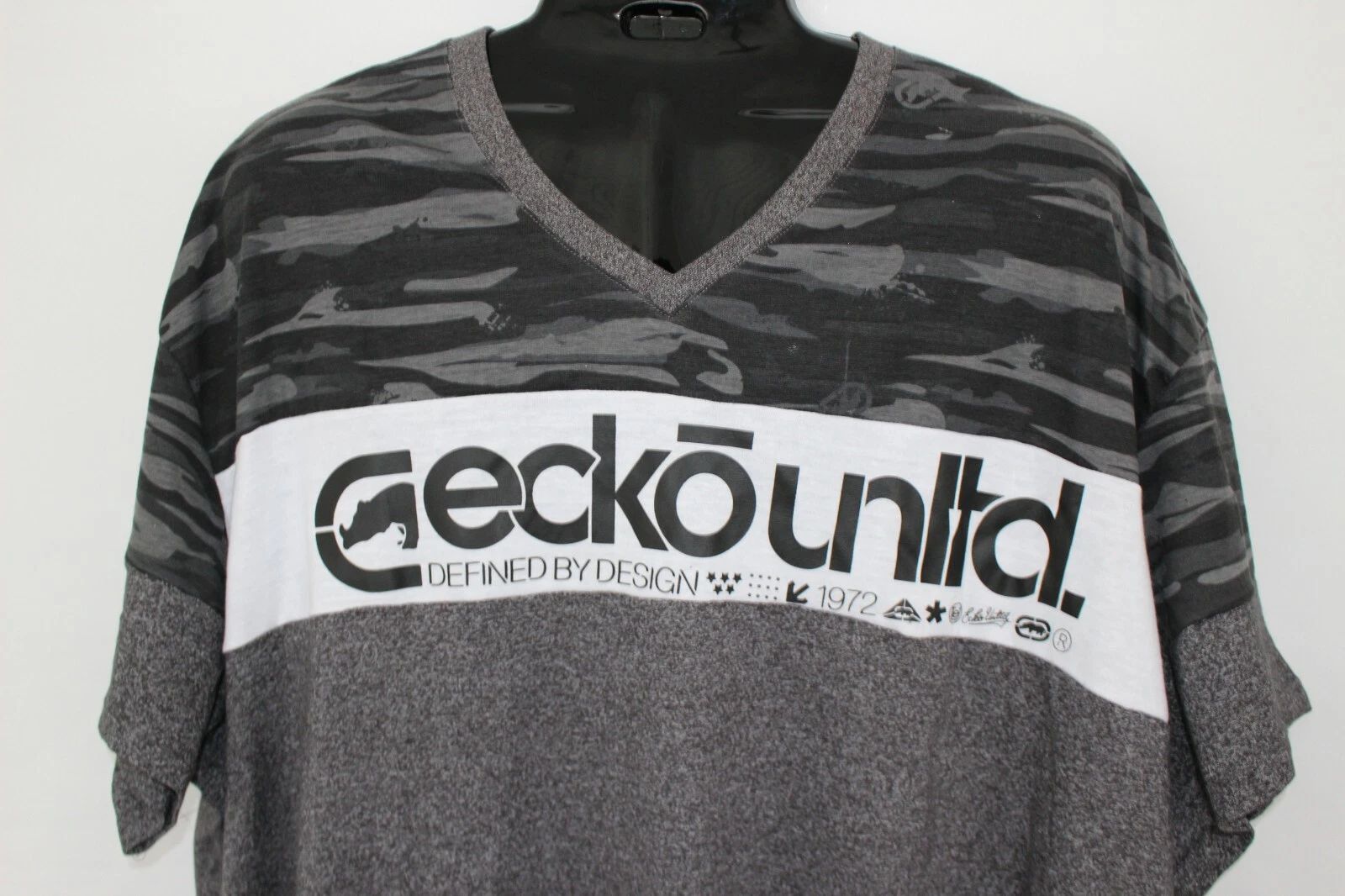 ECKO UNLTD S/S MULTI-COLOR V-NECK T-SHIRT SZ:3XL 3X XXXL NWT
