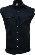 Mens Plain Sleeveless Work Shirt/Biker/Tattoo/Skull/Rock/Metal/Casual/Tang/Top/