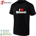 I Love Biters biting funny humor slogan T-shirt