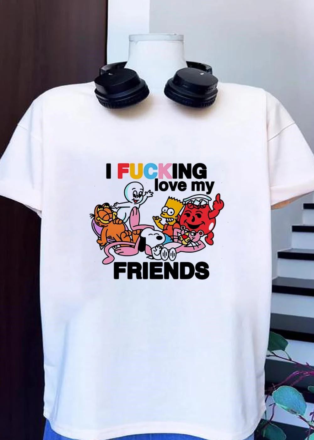 I Fucking Love My Friends Cartoon Pop Culture Characters Relaxing shirt