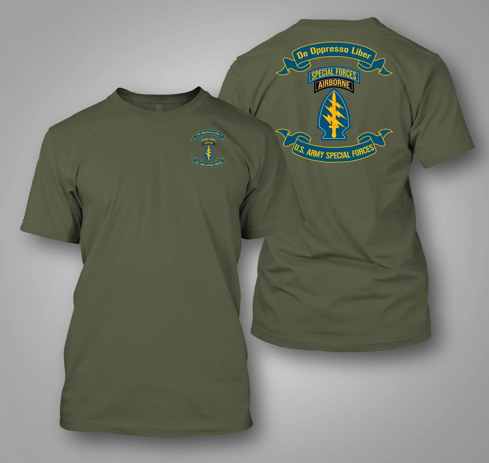 U.S. Army Special Forces Green Berets SFG  - Custom front and back t-shirt tee