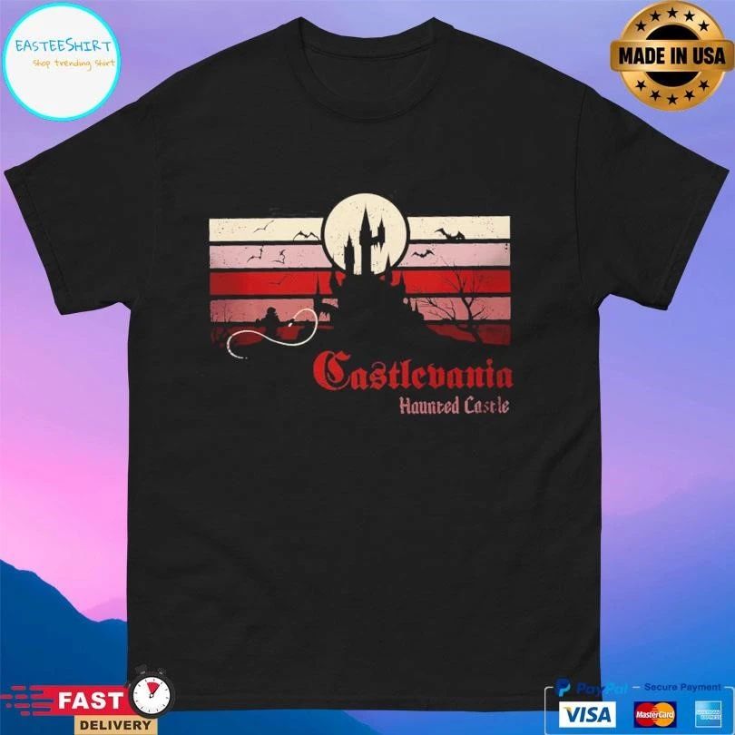 Retro Castlevania Haunted Castle T-shirts