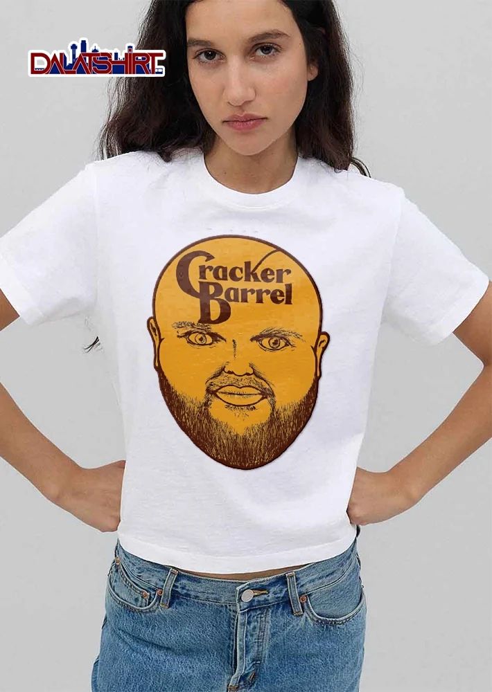 Cracker Barrel JD Vance Parody Line Art Portrait Oval Head shirt