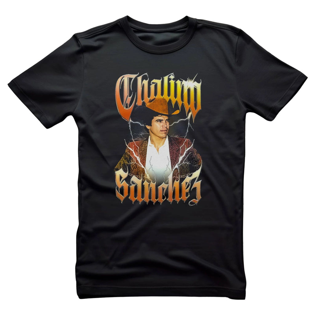 Chalino Sanchez Black Short Sleeve Cotton T-shirt Unisex Size Black Tees