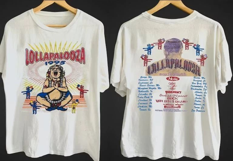 Lollapalooza T-Shirt, Vintage 1995 Lollapalooza Music Festival T-Shirt