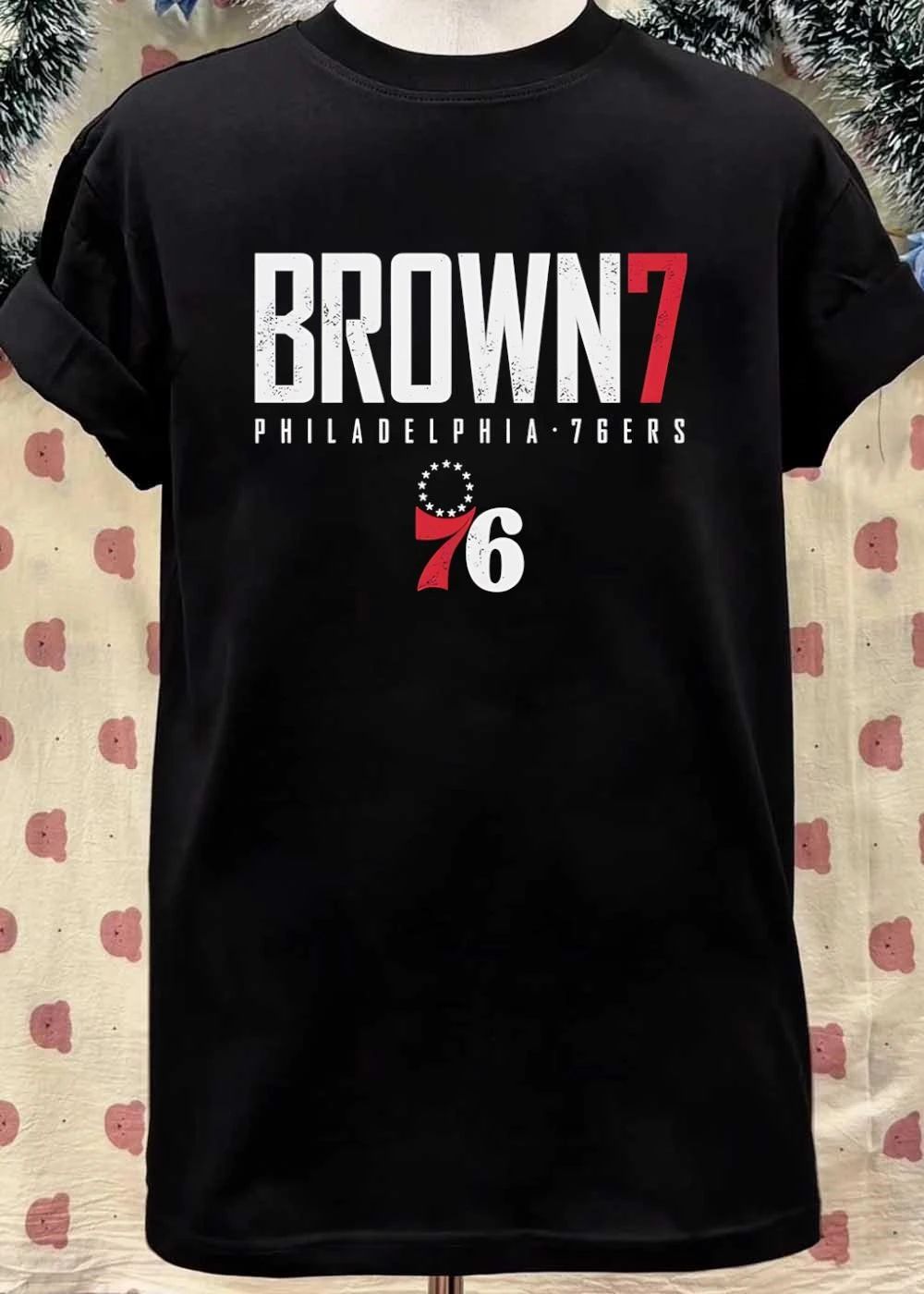 Philadelphia 76ers Fan Apparel Brown 7 shirt