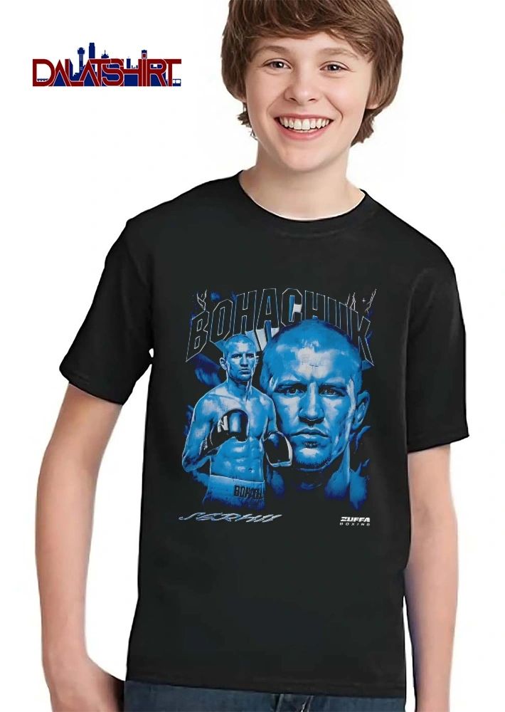 Zuffa Boxing Serhii Bohachuk Blue Monochrome Boxer Double Portrait Bootleg shirt