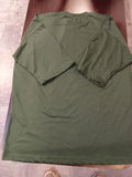 Classic Olive Green Long Sleeve Crew Neck T-Shirt