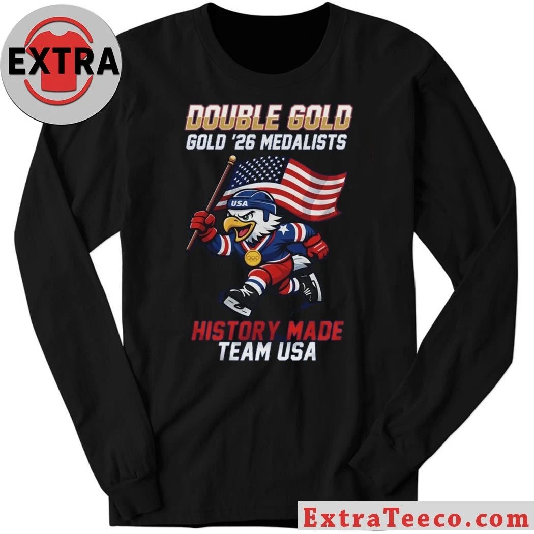 USA Hockey Double Gold 2026 Olympics History Made Team USA Shirt