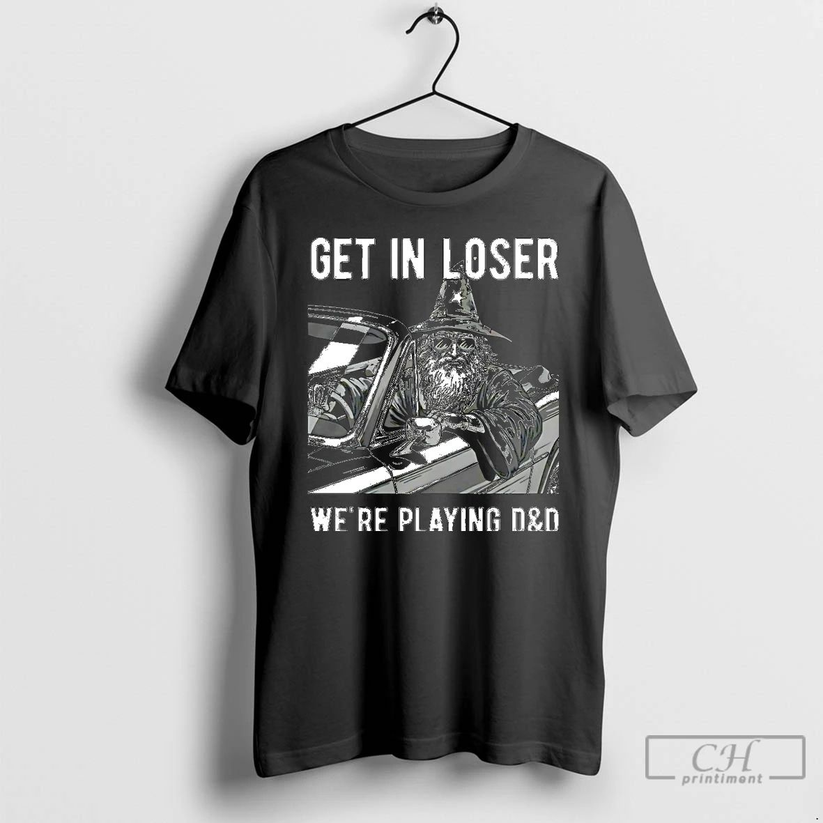 Premium Wizard Get In Loser Were Playing Dd Retro Christmas T Shirts