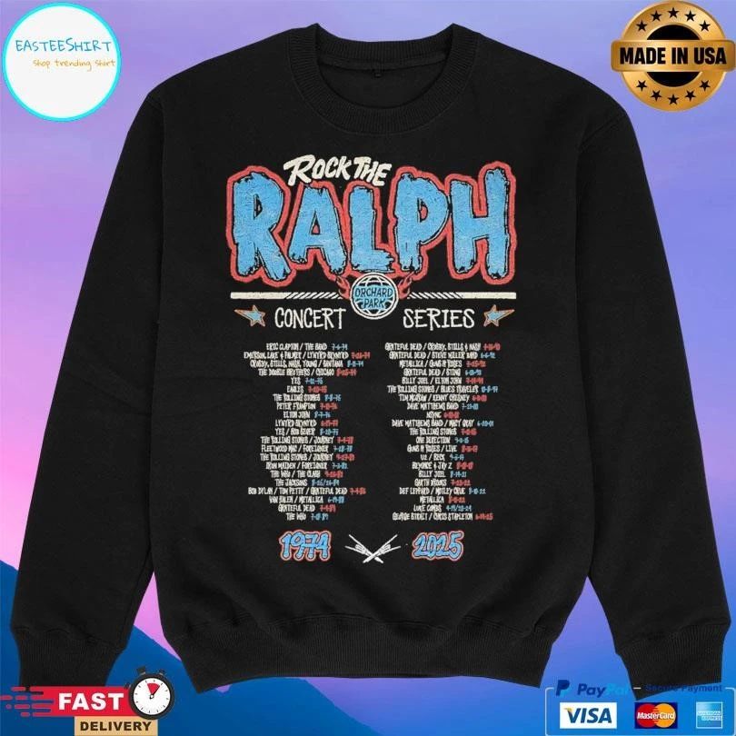 Rock The Ralph Concert Series 1974-2025 T-shirts