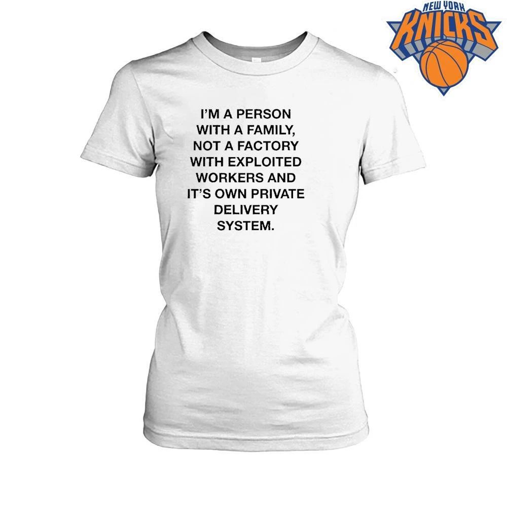 I Am A Person With A Family Not A Factory Anti Exploitation Typography shirt