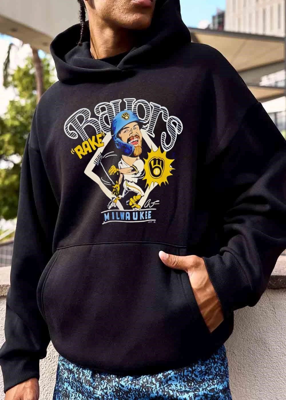 Milwaukee Brewers MLB Rake Cartoon Caricature Baseball Player shirt