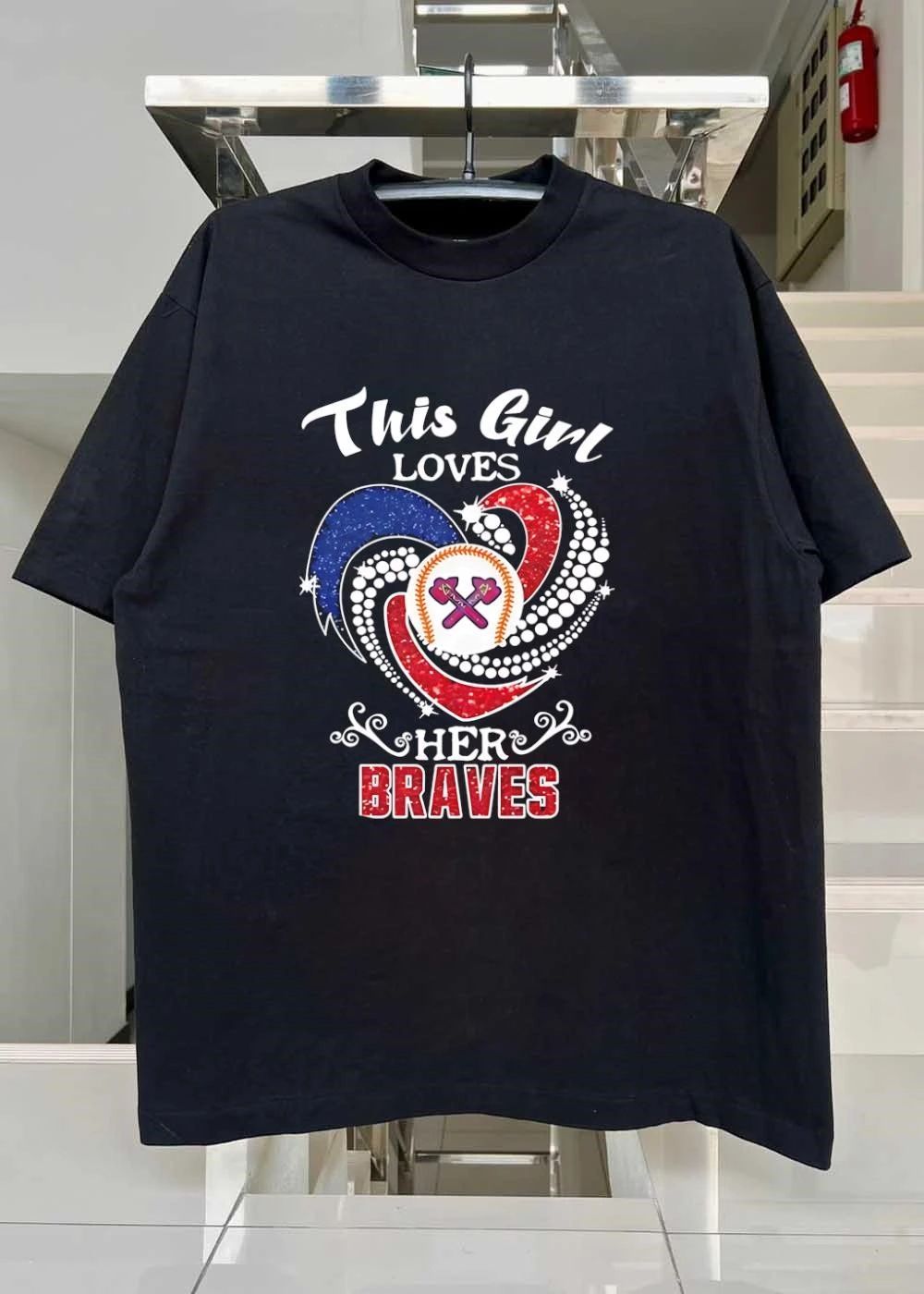 This Girl Loves Her Braves Baseball T-Shirt