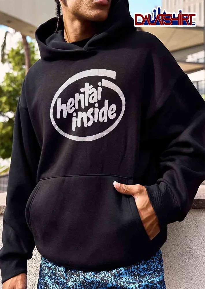Hentai Inside Parody Intel Logo Oval Swirl Cracked Marble Texture shirt