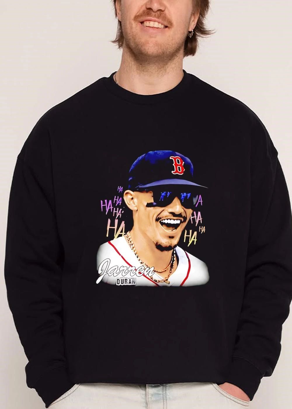 Boston Red Sox MLB Ha Jarren Duran Laughing Portrait Sunglasses shirt