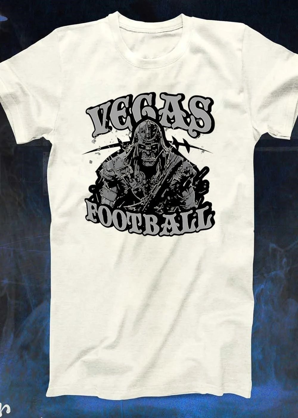 Vegas Football Undead Warrior Grayscale Graphic T-Shirt
